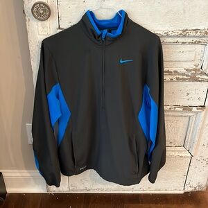 Men’s Nike 3/4 zip Dri Fit pullover size M. Like new Black and Blue
